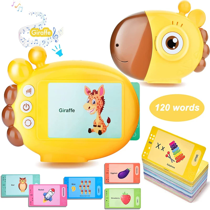 Kids Educational Games Learn English - ยีราฟ Flash Card Reader สายตาคําภาษาเกมการเรียนรู้ภาษาอังกฤษรัสเซียเครื่องเด็ก Early