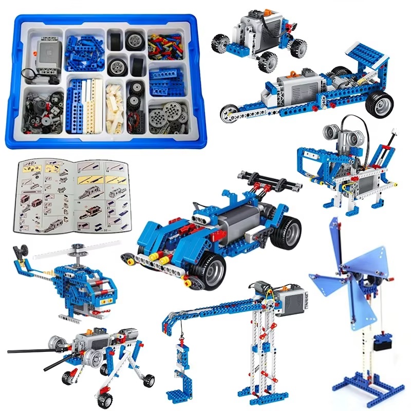 Kids Education Program - ชุดบล็อกตัวต่อ STEM เพื่อการศึกษา พร้อมฟังก์ชันโปรแกรมเทคโนโลยีหลากหลายสำหรับเด็ก - ของเล่นเสริมการเรียนรู้ด้านเทคนิค