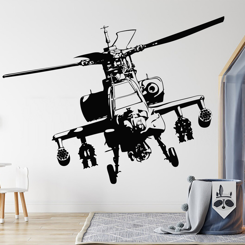 Kids Education Quotes - เฮลิคอปเตอร์ทหาร Wall Decal Hero ทหารกองทัพสติ๊กเกอร์ติดผนังไวนิลตกแต่งบ้านเด็กห้องนอนห้องเด็กเล่นวอลล์เปเปอร์ 4881