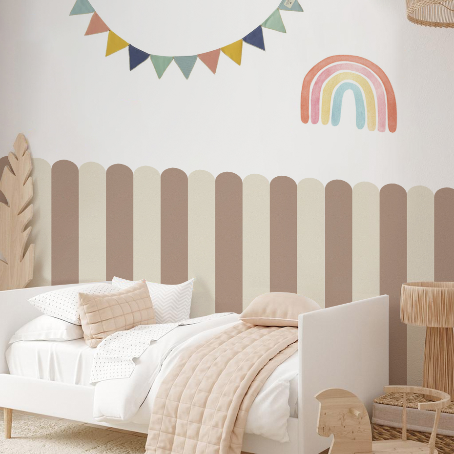 Kids Education Quotes - หลากสีแนวตั้งลาย Arc วอลล์เปเปอร์เนอสเซอรี่เด็ก Wall Art เด็กห้องนั่งเล่นตกแต่งบ้านกันน้ํา