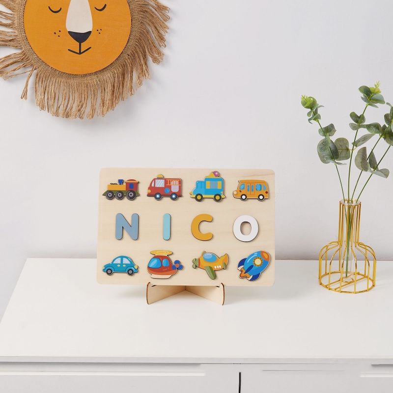 Montessori ส่วนบุคคลปริศนาไม้ท - Kids Education Name บทวิจารณ์และราคา