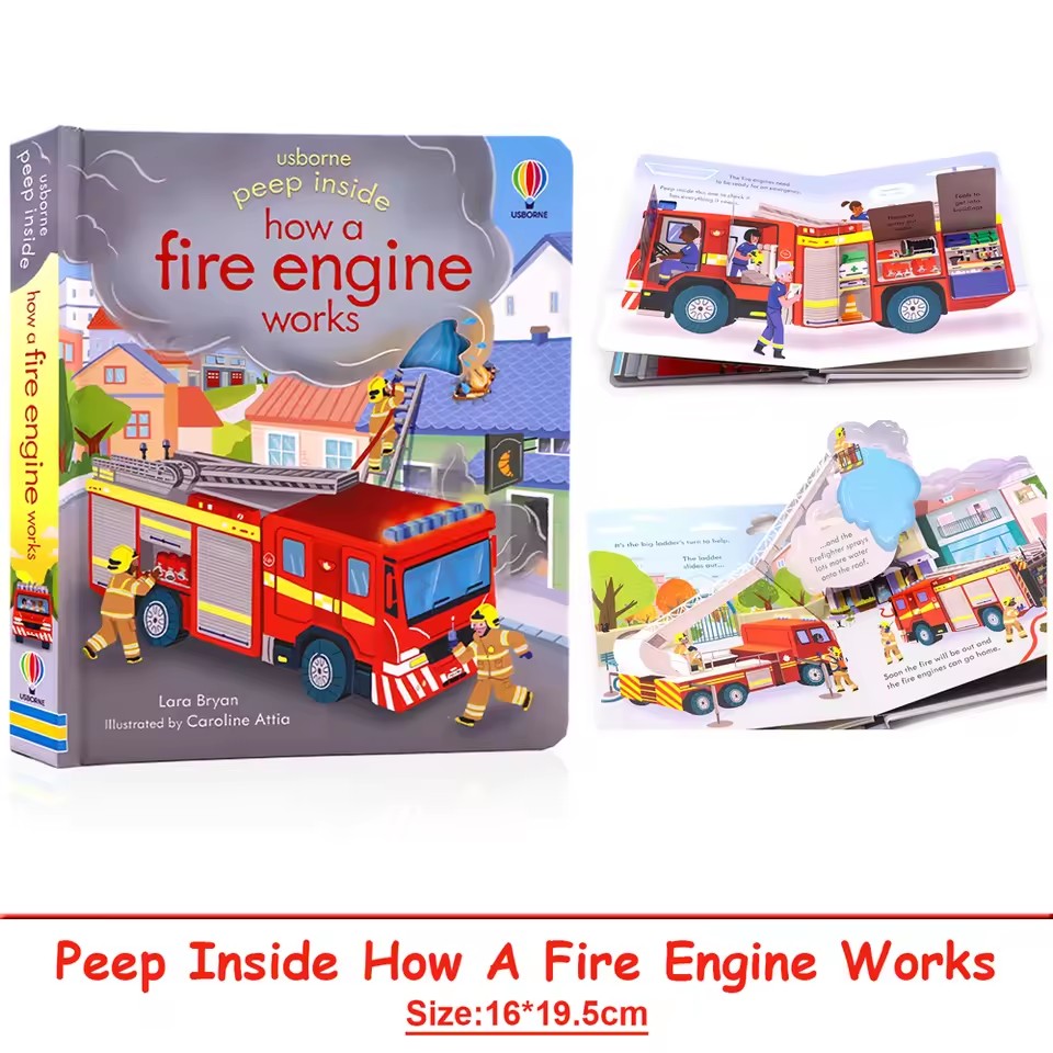 Usborne Peep Inside How A Fire - Kids Education And You บทวิจารณ์และราคา