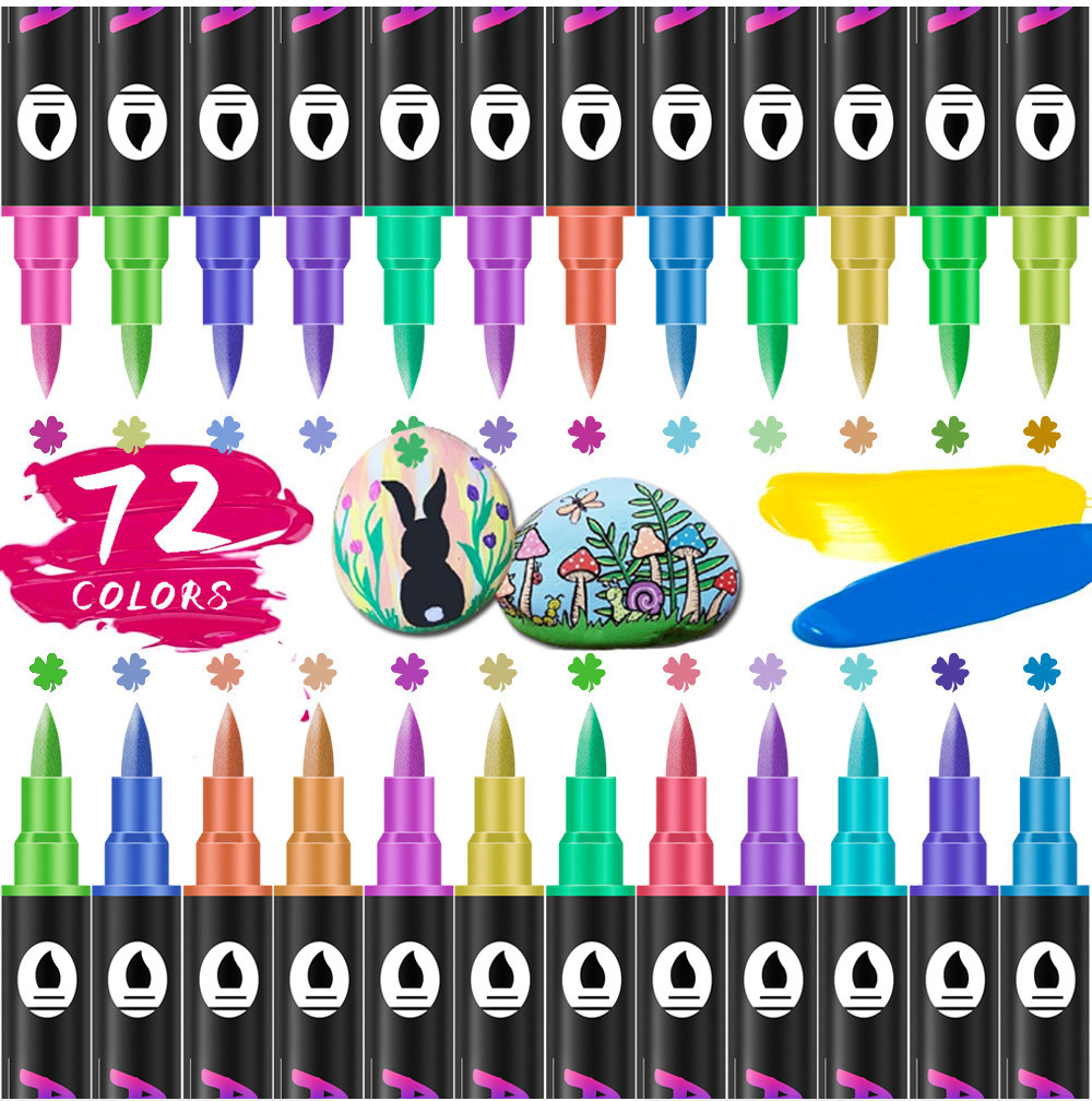 ปากกาสีอะคริลิคแบบสองหัว 24/48 - Kids Education Tips บทวิจารณ์และราคา