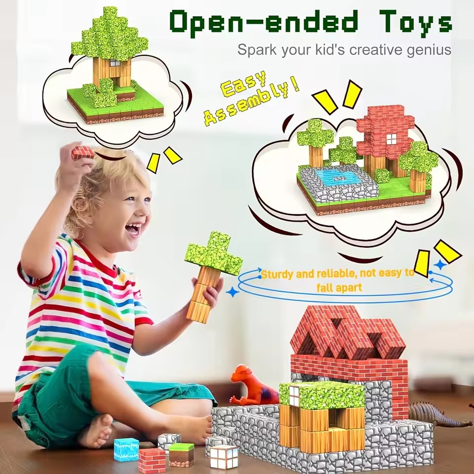 Mine World บล็อกแม่เหล็กสำหรับ - Kids Education World บทวิจารณ์และราคา