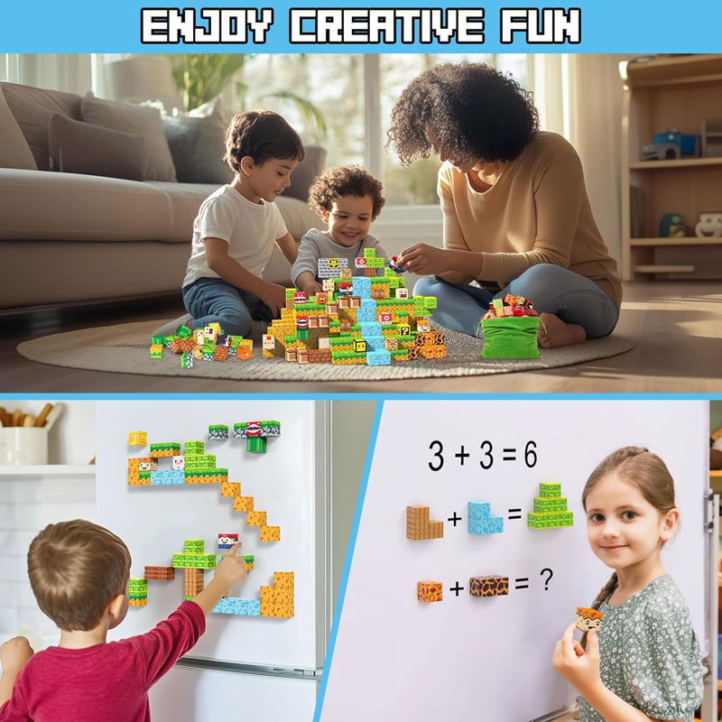 Mine World บล็อกแม่เหล็กสำหรับ - Kids Education World บทวิจารณ์และราคา