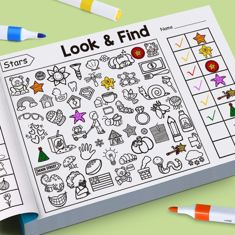 สมุดระบายสีมองแล้วหา สำหรับเด็ - Kids Education And You บทวิจารณ์และราคา