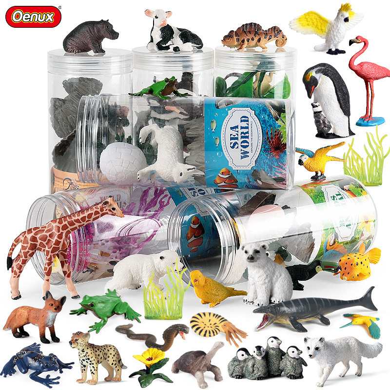 Oenux Miniature สัตว์ชุด Wild  - Kids Without Education บทวิจารณ์และราคา