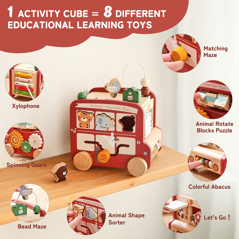 ของเล่นรถบัสไม้ ชื่อสั่งทำได้ฟ - Kids Education Name บทวิจารณ์และราคา