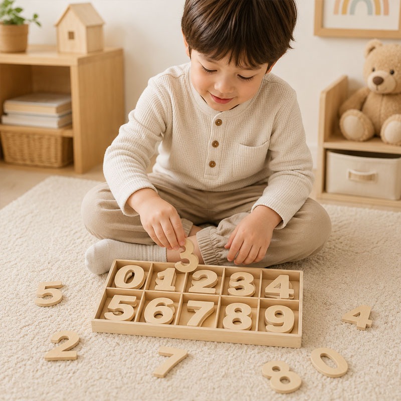 ชุดตัวเลขไม้ 0-9 สำหรับงานฝีมื - Kids Education Name บทวิจารณ์และราคา