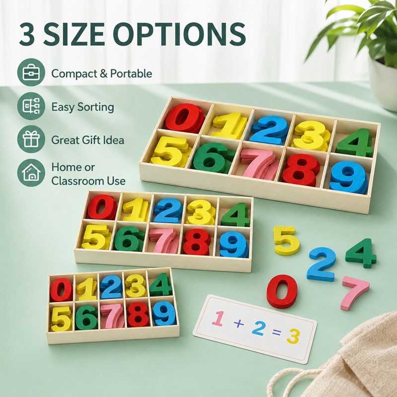 ชุดตัวเลขไม้ 0-9 สำหรับงานฝีมื - Kids Education Name บทวิจารณ์และราคา