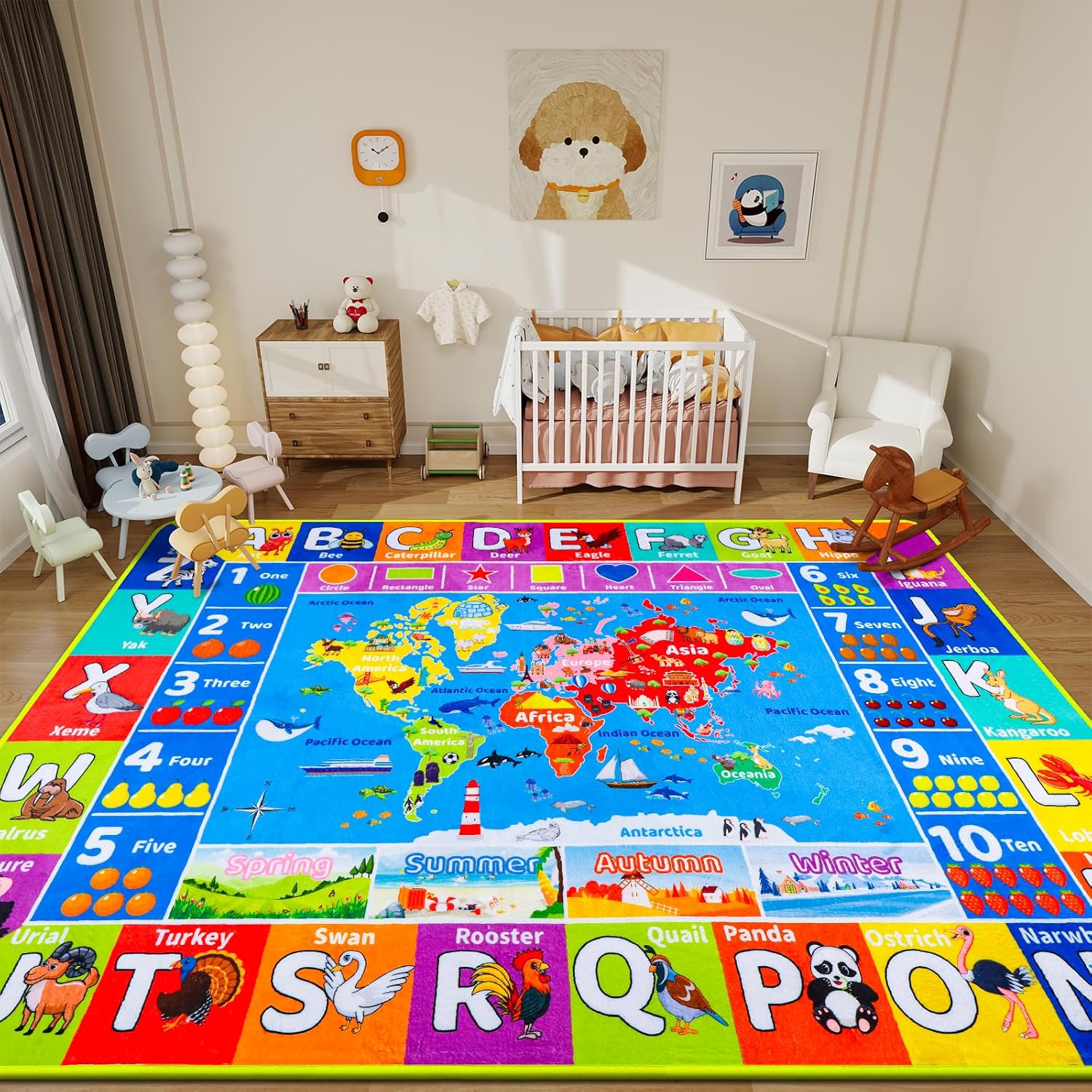 แผ่นรองเล่นการ์ตูนแสนสนุกสำหรั - Kids Education World บทวิจารณ์และราคา