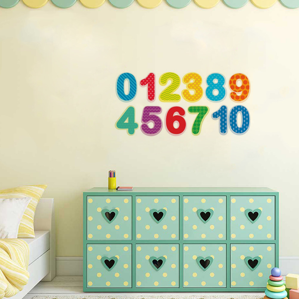 สติกเกอร์ติดผนังตัวเลขสำหรับเท - Background For Kids Education บทวิจารณ์และราคา