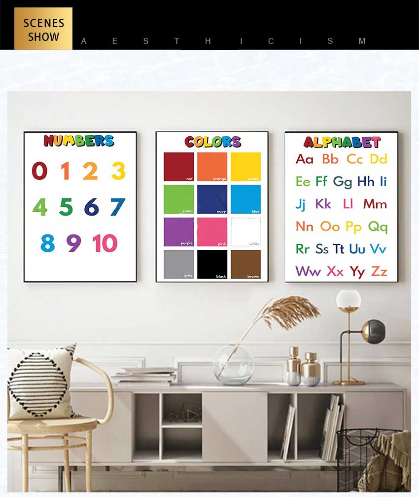 โปสเตอร์การศึกษาสำหรับเด็กแบบไ - Kids Education Name บทวิจารณ์และราคา